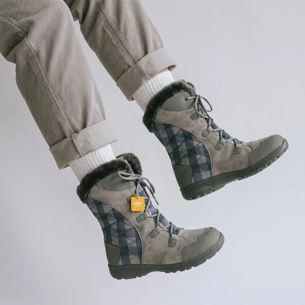 Columbia Women's Ice Maiden II Omni Grip Snow Boots - Size‎ 11 Charcoal/Blue